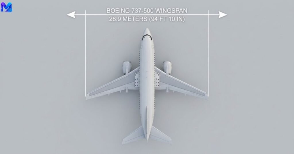 A Boeing 737 500 Wingspan