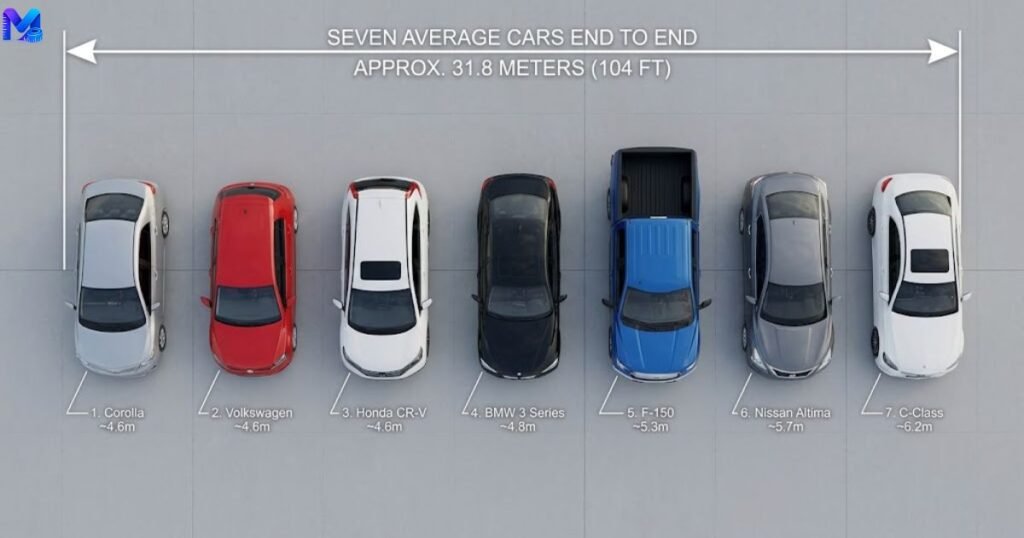 Seven Average Cars End to End
